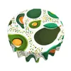 Bordduk färsk grön avokado rund bordsduk vattentät hel och skivad rynka gratis dekorativa fester dekoration