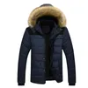 Heren down mode mannen buiten warme winter dikke jas bont kraag lange mouwen ritssluiting met rits met capuchon parkas met pocket outsedy#35