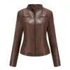 Women's Leather Fashion High-quality Ladies Imitation Jacket Short Motorcycle Clothes Spring Autumn Winter Thin Coat Top