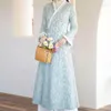 Etnische kleding herfst winter vrouwen qipao Chinese jurk hanfu traditionele cheongsam vrouwelijke vestido chino dikke jas elegant mt869