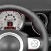 Stuurwielafdekkingen Hand naaien zwarte echte lederen deksel voor mini (hatchback/mini r50/r52/r53) 2001-2006 Convertible 2004-2008