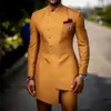 Мужские костюмы Blazers Golden Slim Fit Men для свадьбы с подставками для жениха смокинга 2 шт.