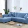 Cubiertas de silla 1pc L en forma de sofá cubierta de sofá sólido para sala de estar Fundas de 1/2/3/4 plazas Housse seccional Canape