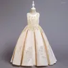 Robes de fille robe de princesse européenne et américaine de haute qualité fête d'anniversaire jupe à Pompon pur bébé baptiste été Forma mariage