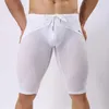 MUITAS MEN MEN MEN LONGO BOILER SHORTS MESH MASS DESPORTÁVEL DE FITNENTE CASUAL DE REDIMENTO DESCURSO ELÁSTICA BOLBORSHORTS DOMENTO DE SIDADOR PELADO DE SIDA