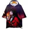 Men's T Shirts Men Women Hooded T-shirt Short Sleeves Tshirt Printing Harajuku Streetwear Boys Girls Clothes