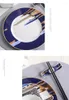 Płytki Europejski Zestaw Kości China luksusowy Superior El stołowy kreatywny Western Steak Plate Desktop Decor Ornament