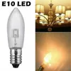 10Pcs E10 LED Lampadina di ricambio Lampadine a candela per catene 10 V-55 V CA Bagno Decorazione domestica