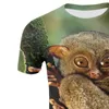 남성용 T 셔츠 여름 스타일 동물 3D 인쇄 O- 넥 짧은 슬리브 티셔츠 패션 남성하라 주쿠 편안한 풀오버 탑 티 플러스 사이즈