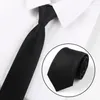 Bow Ties Men's Brand Fashion Striped 7cm Width Neck Tie Navy Blue Wine Red Work Professional For Men Pack With Gift Box