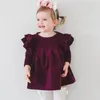 Robes fille 3 mois -4 ans filles pull jupe maille robe né enfants printemps été bébé enfant en bas âge vêtements