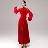 Stage Wear 2023 Winter Female Ballroom Dance Dress Sexy High Neck Women Foxtrot Waltz Performance Costumes Professional NY21 FLHY0360