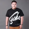 Men's T Shirts Short Sleeve Cotton Shirt Plus Size 8XL 9XL Chest 160 Cm Men Summer Streetwear Casual Outdoor Sport Print Letters Tops