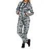 Zweiteiliges Kleid ZOGAA 2023 Mode Camouflage Trainingsanzug Jogginganzug Mit Kapuze Sweatshirt Jogger Hosen 2 Set Frauen Hoodies S-2XL