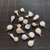 Charms Natural Freshwater Pearl Flat Round Pendant Jewelry Accessories Used For DIY Making Necklace Bracelet Size 7x10-15x25mm