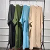 Vêtements ethniques Dubai Kaftan Femmes Musulmanes Abaya Islamique Turc Ramadan Maxi Robe Robe Moyen-Orient Boutons Robe Longue Manches Robes Caftan