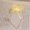 Metalen bladwijzer gouden messing Lotus boekenleggers met Kraft geschenkdoos voor boekenliefhebbers, schrijvers, lezers 122845