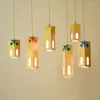 Pendant Lamps Wooden LED Lights For Dining Room Colorful Children HangLamp Wood Lampshade Suspension Lighting Bulbs Free