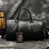 Sacs polochons hommes en cuir véritable sac de voyage doux véritable peau de vache transporter bagages à main femmes épaule mâle femme Duffle