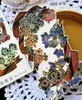 Geschenkpapier Vintage Mitternachtswalzer Blumenhintergrund Gold Laser Glänzendes Washi PET-Klebeband für Kartenherstellung DIY Scrapbooking Dekorativer Aufkleber