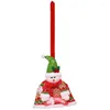 Juldekorationer snögubbe Broom Cover Tool Dress Home Cleaning Xmas Santa Decor Mall Tyg Hållbar tecknad film