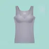 Camisoles Tanks Women 2023 Summer Fashion Ice Silk Thin Vest Tops女性スリムスポーツブラジャーの袖なし女性ソリッドカラーe208