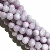 Perles en pierre Kunzite naturelle, pierres précieuses, entretoise ample pour la fabrication de bijoux, accessoires de collier, bracelet, 8mm, prix d'usine