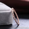 Trouwringen Wukalo gedraaide minimalistische vinger voor vrouwen zilveren kleur hypoallergeen sieraden geschenk vrouwelijke slanke ring