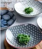 Tallrikar japansk stil hushåll keramiska handdragna nudlar rätter köksutrustning muttrar sushi frukost kakan grönsak sallad tallrik