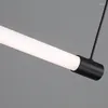 Hanglampen moderne blacklamp eenvoudige led kroonluchter voor woonkamer eettafel acryl el indoor decoratief keukeneiland