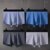 Mutande 4 Pz/lotto Mens Boxer Shorts Modale Biancheria Intima Senza Soluzione di Continuità Tronchi Cuecas Boxer Shorts Calzoncillos Hombre Gay Mutandine Plus Size 6XL