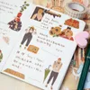 Geschenkpapier XINAHER Süßes Mädchen Sukkulenten Topfpflanzen Papieraufkleber Japanischer und koreanischer Stil Tagebuch Dekorieren Scrapbooking