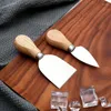 Dinnerware Sets Unique Cheese Knife Tool Set Wood Bamboo Handle Stainless Steel For Pizza Kitchen Tools