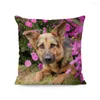 베개 애완 동물 동물 독일 셰퍼드 개 케이스 소파 좌석 홈 거실 장식 베개를위한 사랑스러운 덮개