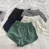 Pantaloncini da donna Filo di seta di ghiaccio Estate femminile Versione coreana Vita ampia Pantaloni attillati a gamba larga Pantaloni sportivi elastici Donna sottile