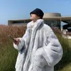 Women's Trench Coats Fleece Jacket Women Winter Outdoor Warm Stand-up Collar Vintage Couple Casual Thick Fuax Fur Lamb Padded Parkas