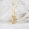 Naszyjniki wisiorek Naszyjnik dla kobiet pusty krzyż Rose Gold Kolor Choker łańcuch 2023 Biżuteria Daily Gift N205pendant Elle22