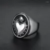 Wedding Rings Vintage Claddagh Retro Style Stainless Steel Ring Heart Crown For Women Friendship Love Brand Jewelry