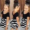 Kız Elbiseleri 2023 Yaz Elbise Moda Tasarım Kemer Giysileri Çocuklar İçin Perakende Gril Setleri
