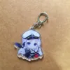 Keychains Anime Azur Lane Prinz Eugen Söta flickor akryl Keychain Rand Keyring Bild 6cm