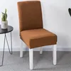 Housses de chaise housse élastique extensible pour cuisine Restaurant El housses pliantes amovibles couleur unie Spandex universel