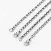 Chains 2PCS Stainless Steel Necklace Chain For Diy Jewelry Making 3mm 4mm 5mm Lobster Clasps Connector Bracelet Accessories