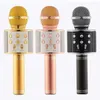 Microphones Microphone sans fil portable Bluetooth-compatible Hand-held Home KTV Player Mic For Singing