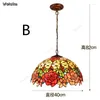 Lampy wiszące żyrandol restauracja Rose Garden Country Art Glass Bar Light CD50 W07