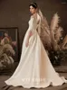 Этническая одежда сексуальное без спинка формальное французское свадебное платье Женщины Элегантное белое атлас
