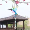 Figurines décoratives boule de cristal, pendentif répulsif d'oiseaux, carillon éolien en forme de salon, artisanat de balcon