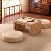 Oreiller Tatami respirant, largement appliqué, confortable, tissage de paille rond, fait à la main, fabrication exquise, siège de chaise assise