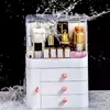 Boîtes de rangement Bacs Maquillage Organisateur Grande Capacité Étanche Et Antipoussière Salle De Bains Cosmétique Boîte De Bureau Beauté Tiroir