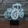 Lampes de table réservoir voiture de sport 3D pour salon tracteur pelle bulldozer véhicule remorque camion éclairage lampe de bureau