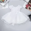 Robes d'été Tutu pour filles, robe de baptême, 1er anniversaire, princesse blanche, fête pour nourrissons de 2 à 1 an, 2023